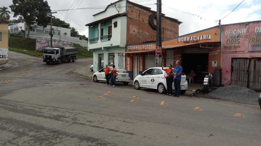 Camacã: Equipe do DETRAN visita a cidade para vistoria na Sinalização